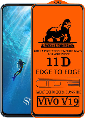 TWIGLO Edge To Edge Tempered Glass for VIVO V19(Pack of 1)