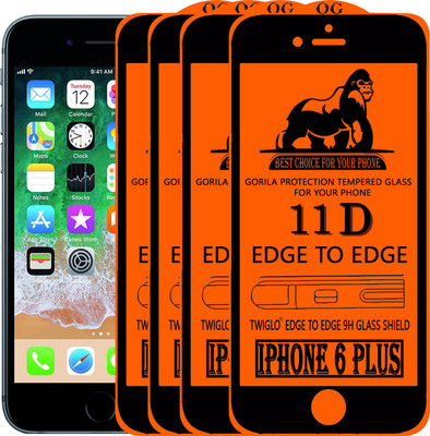 TWIGLO Edge To Edge Tempered Glass for Apple iPhone 6 Plus(Pack of 4)