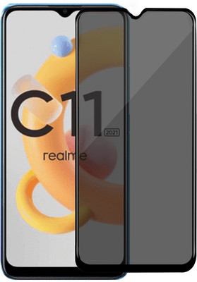 HUPSHY Edge To Edge Tempered Glass for realme C11(Pack of 1)