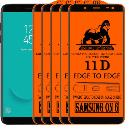 TWIGLO Edge To Edge Tempered Glass for Samsung Galaxy On6(Pack of 5)