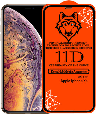 DeepzHub Edge To Edge Tempered Glass for Apple iPhone XS(Pack of 1)