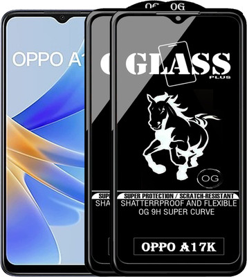 PFOAM Edge To Edge Tempered Glass for OPPO A17K(Pack of 2)