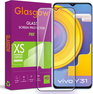 Glasgow Edge To Edge Tempered Glass for Vivo Y31 (2021)(Pack of 1)