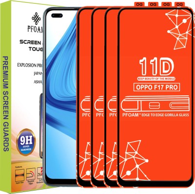 PFOAM Edge To Edge Tempered Glass for OPPO F17 PRO(Pack of 4)