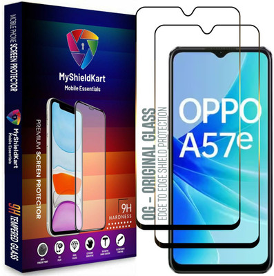 MyShieldKart Edge To Edge Tempered Glass for Oppo A57e (6.56 Inch)**NeoShield**Millitary Grade-Anti Explosion-Tempered Glass/Full Screen Coverage-Edge to Edge/9H Hardness/With Easy Installation Kit(Pack of 2)