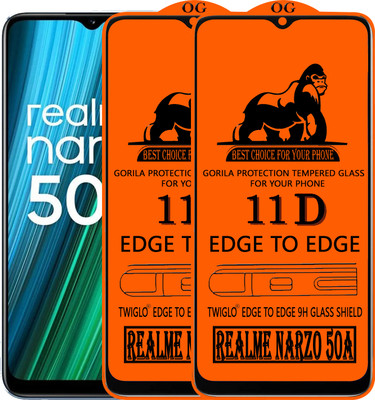 CYOR Edge To Edge Tempered Glass for REALME NARZO 50A(Pack of 2)