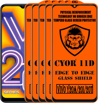 CYOR Edge To Edge Tempered Glass for VIVO Y20I(Pack of 5)