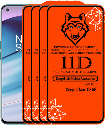 DeepzHub Edge To Edge Tempered Glass for OnePlus Nord CE 5G(Pack of 4)