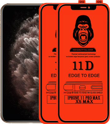 Rofix star Edge To Edge Tempered Glass for Apple iPhone XS Max(Pack of 2)