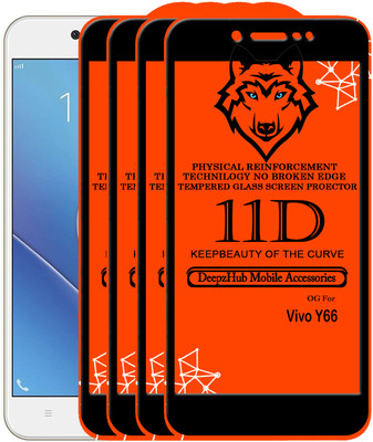 DeepzHub Edge To Edge Tempered Glass for VIVO Y66(Pack of 4)