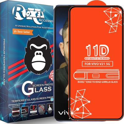 Roxel Edge To Edge Tempered Glass for Vivo V21 5G(Pack of 1)