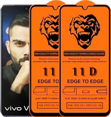 1DOLLAR Edge To Edge Tempered Glass for Vivo V21/ V21 5G-11D Glass(Packof 2)(Pack of 2)
