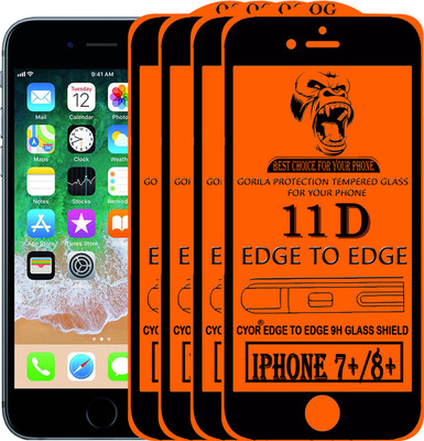 CYOR Edge To Edge Tempered Glass for Apple iPhone 7 Plus(Pack of 4)
