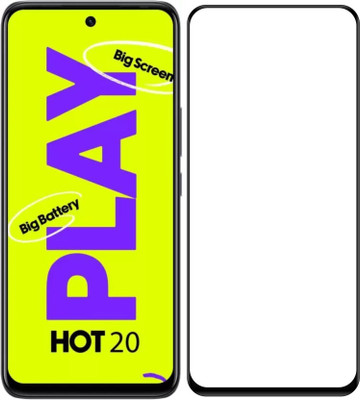 DMJHP Edge To Edge Tempered Glass for Infinix Hot 20 Play(Pack of 1)