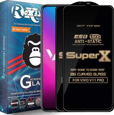 Roxel Edge To Edge Tempered Glass for Vivo V11 Pro(Pack of 2)