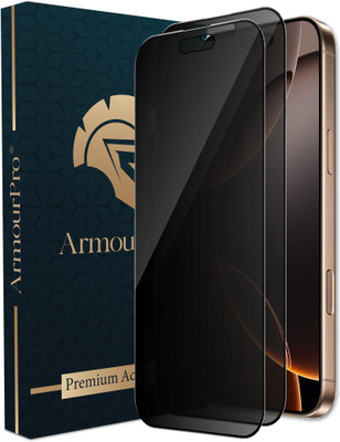 ArmourPro Edge To Edge Tempered Glass for iPhone 16 Pro Max, Apple iPhone 16 Pro Max, Privacy Anti Spy Glass(Pack of 2)