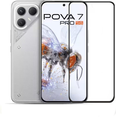 FwellT Edge To Edge Tempered Glass for Tecno Pova 7 pro 5G(Pack of 1)