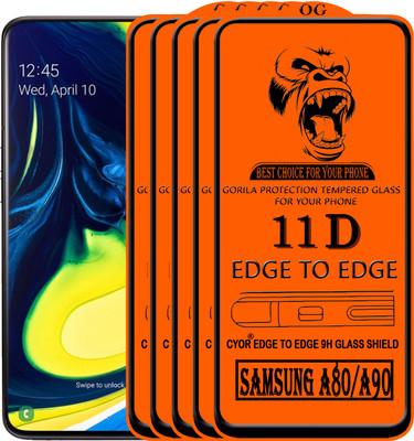 CYOR Edge To Edge Tempered Glass for SAMSUNG A80(Pack of 5)