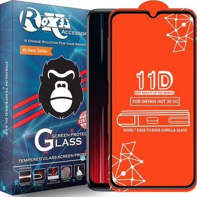 Roxel Edge To Edge Tempered Glass for Infinix Hot 20 5G(Pack of 1)