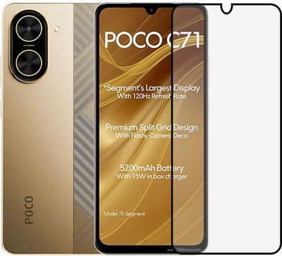 NEXZONE Edge To Edge Tempered Glass for POCO C71, REDMI A5(Pack of 1)