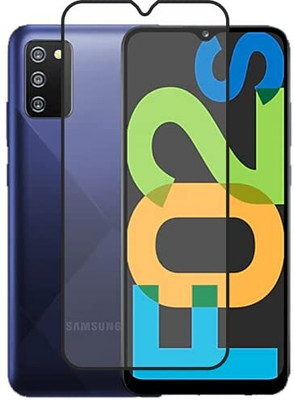 9H Edge To Edge Tempered Glass for Samsung Galaxy F02s-With Edge To Edge Coverage And Easy Installation Kit For Smartphone(Pack of 1)
