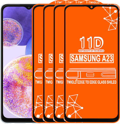 TWIGLO Edge To Edge Tempered Glass for SAMSUNG A23 4G(Pack of 4)