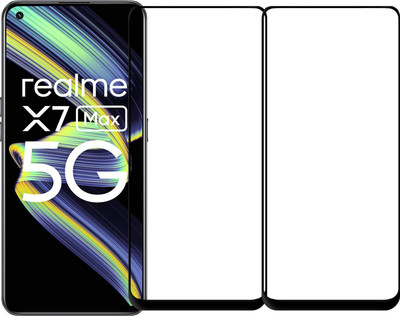 Karpine Edge To Edge Tempered Glass for Realme X7 Max(Pack of 2)