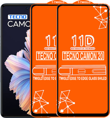 Flipkart SmartBuy Edge To Edge Tempered Glass for TECNO CAMON 20(Pack of 2)