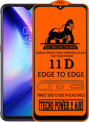 TWIGLO Edge To Edge Tempered Glass for TECNO POWER 2 AIR(Pack of 1)
