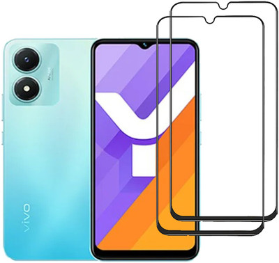 INFINITYWORLD Edge To Edge Tempered Glass for vivo Y02s(Pack of 2)