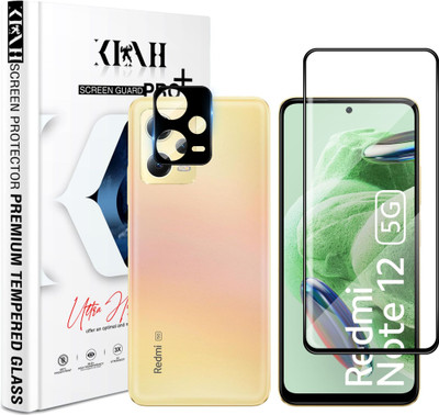 KLAH Edge To Edge Tempered Glass for Redmi Note 12 5G, With Camera Lens Protector(Pack of 1)