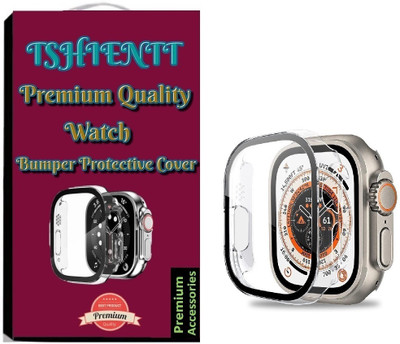 TSHIENTT Edge To Edge Tempered Glass for boAt Wave Elevate Pro Smart Watch 1.96 inch, Watch Case Cover with Screen Protector Temper Glass Compatible with boAt Wave Elevate Pro Smart Watch 1.96 inch [Hard CASE] 49mm Hard Case (Clear)(Pack of 1)