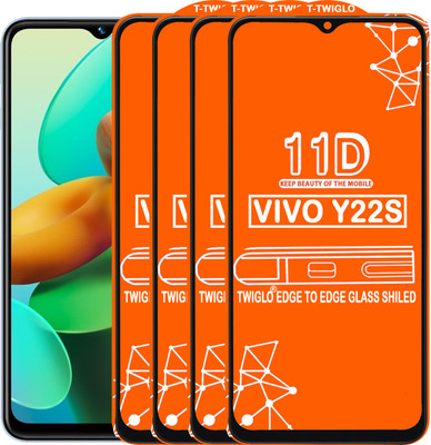 TWIGLO Edge To Edge Tempered Glass for VIVO Y22S(Pack of 4)