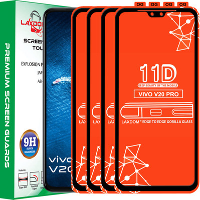 Laxdom Edge To Edge Tempered Glass for VIVO V20 PRO(Pack of 4)