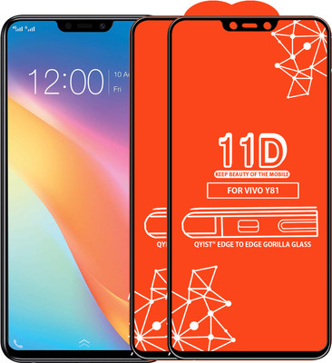 Qyist Edge To Edge Tempered Glass for Vivo Y81(Pack of 2)