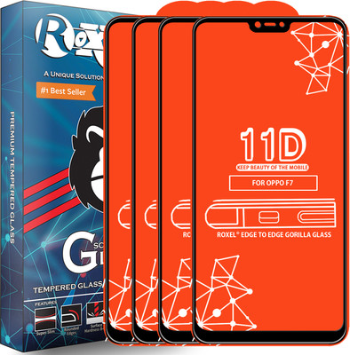 Roxel Edge To Edge Tempered Glass for OPPO F7(Pack of 4)