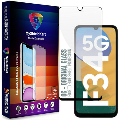 MyShieldKart Edge To Edge Tempered Glass for Samsung F34 5g | Samsung M34 5G | Samsung A24 5G**DuraGlass**Millitary Grade-Anti Explosion-Tempered Glass/Full Screen Coverage-Edge to Edge/9H Hardness/With Easy Installation Kit(Pack of 1)