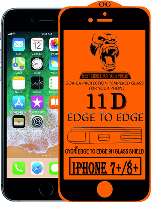 CYOR Edge To Edge Tempered Glass for Apple iPhone 8 Plus(Pack of 1)