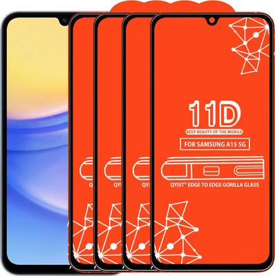 Qyist Edge To Edge Tempered Glass for SAMSUNG A15 5G(Pack of 4)
