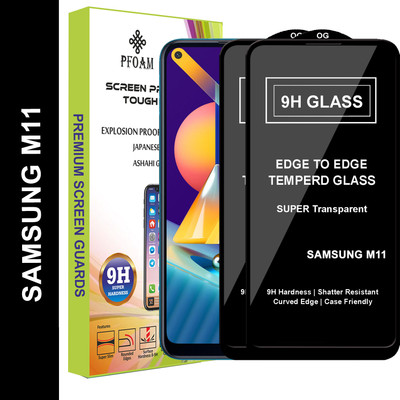 PFOAM Edge To Edge Tempered Glass for SAMSUNG GALAXY M11(Pack of 2)