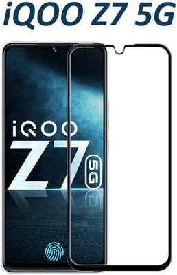 NKCASE Edge To Edge Tempered Glass for iQOO Z7 5G, iQOO Z7s 5G (6.38)(Pack of 1)