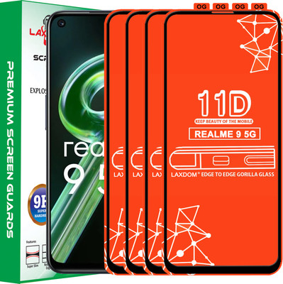 Laxdom Edge To Edge Tempered Glass for REALME 9 5G(Pack of 4)