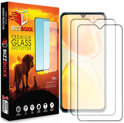 BizzBoxx Edge To Edge Tempered Glass for VIVO V25/*DuraGlass*Tempered Glass/Full Screen Coverage-Edge to Edge/9H/11D(Pack of 2)