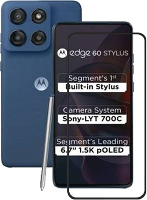 BRENZZ Edge To Edge Tempered Glass for Motorola edge 60 stylus, Moto Edge 60 Stylus(Pack of 1)