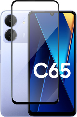 KWINE CASE Edge To Edge Tempered Glass for Poco C65(Pack of 1)