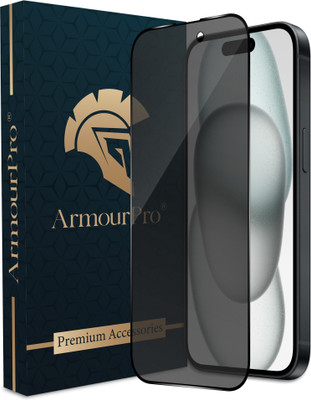 ArmourPro Edge To Edge Tempered Glass for iPhone 15, Apple iPhone 15, Apple 15, Privacy Anti Spy Protection(Pack of 1)