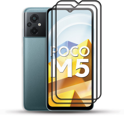 PROACCS Edge To Edge Tempered Glass for POCO M5(Pack of 2)