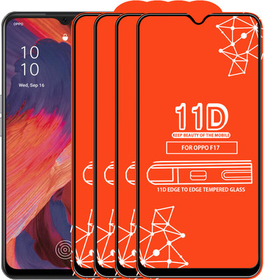 Roxel Edge To Edge Tempered Glass for Oppo F17(Pack of 4)