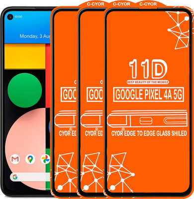 CYOR Edge To Edge Tempered Glass for GOOGLE PIXEL 4A 5G(Pack of 3)