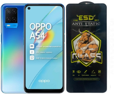 TELESHIELD Edge To Edge Tempered Glass for Oppo A54, ESD Glass, ESD Protector, Edge to Edge, Screen Protector(Pack of 1)